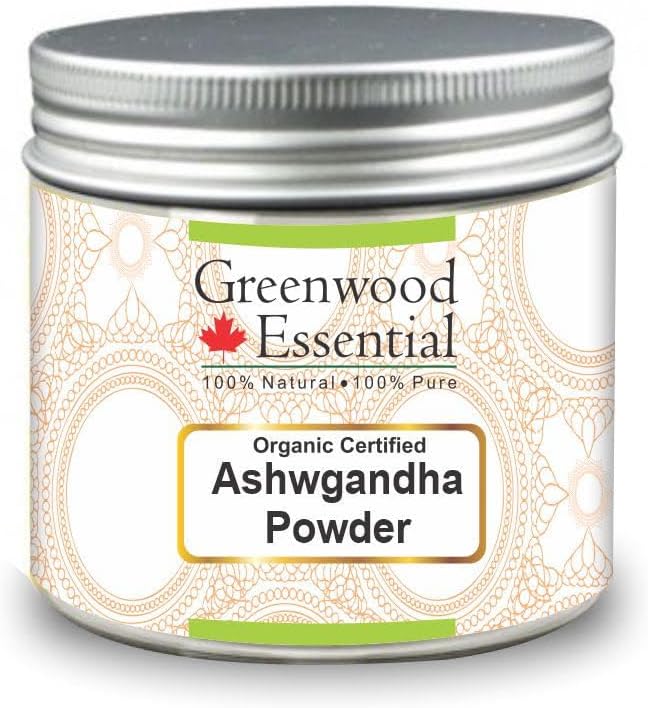 Pure Ashwgandha Powder (Withania somnifera) Organic Certified 100% Natural Therapeutic Grade 100gm (3.5 oz)