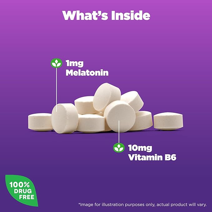 Natrol Melatonin 1 mg, Dietary Supplement for Restful Sleep, Sleep Tablets for Adults, 180 Melatonin Tablets, 180 Day Supply
