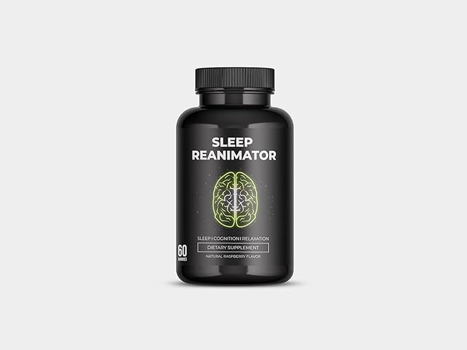 Sleep REANIMATOR - Natural Sleep Gummies for Relaxation, Cognitive Wellness - Ashwagandha, GABA, L Theanine, Lemonbalm, Chamomile - No Caffeine or Melatonin - Raspberry Flavor, 60 Chews