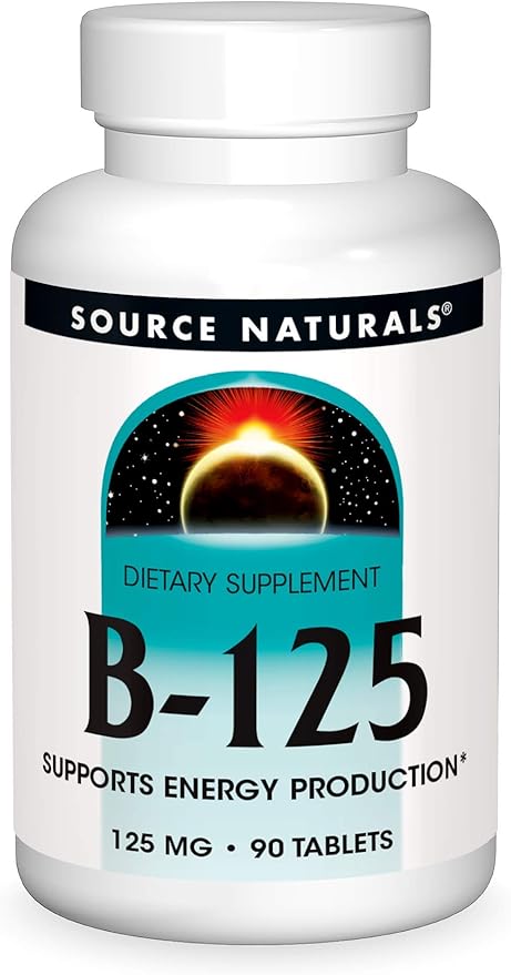 Source Naturals B-125, 125 mg B-Vitamins for Energy Production Support - 90 Tablets