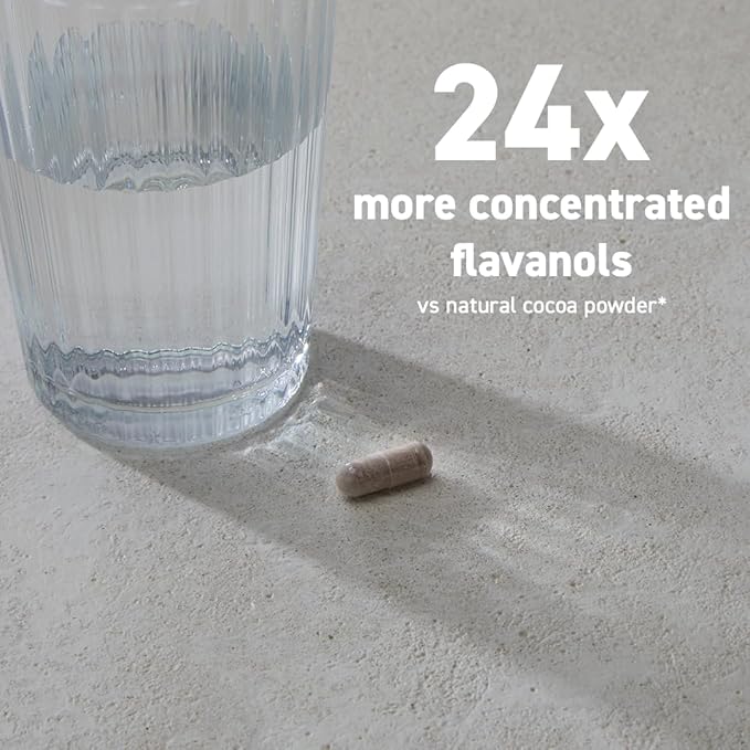 CocoaVia Memory & Focus Brain Supplement, 30 Day, Cocoa Flavanol Blend, Lutein, Added Caffeine for Boost. Improve Cognitive Function, Attention, Vegan & Plant Based, 30 Capsules