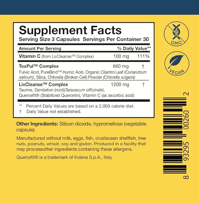 Researched Nutritionals Revitalized Detox Duo - for Immune Support, Liver Health or A Full Body Detox Cleanse - Tri-Fortify Orange Liposomal Glutathione (450mg) Liquid & ToxinPul (2 Piece Set)