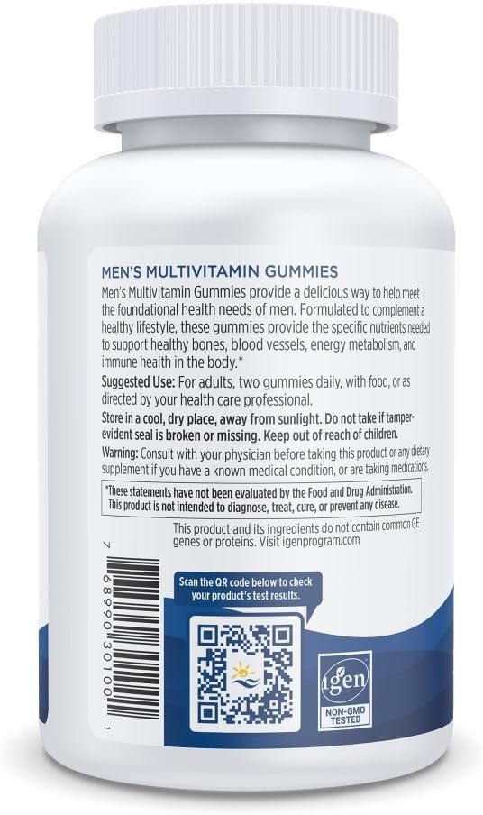 Nordic Naturals Men's Multivitamin Gummies, Mixed Berry - 60 Gummies - Support for Healthy Bones, Blood Vessels, Energy & Immunity - Non-GMO, Vegetarian - 30 Servings