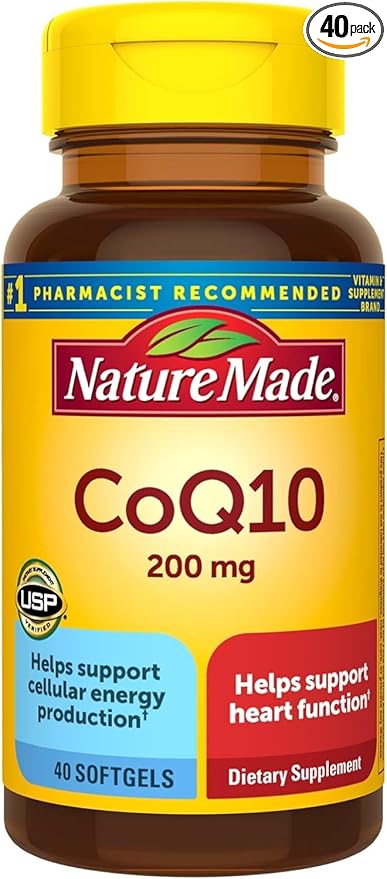 Nature Made CoQ10 200 mg Softgels (40 Count) (Pack of 3)