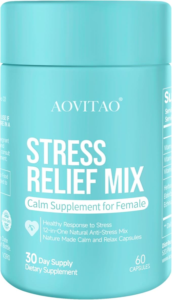 Ashwagandha for Women Supplement with L-Theanine Magnesium, Stress Relief, Focus and Relaxation Support Anxiery Pill