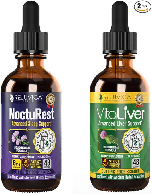+ VitaLiver - Support Sleep + Liver Health - Liquid Delivery for Better Absorption - Chamomile, Milk Thistle, Melatonin, Artichoke, Hops, Dandelion & More!