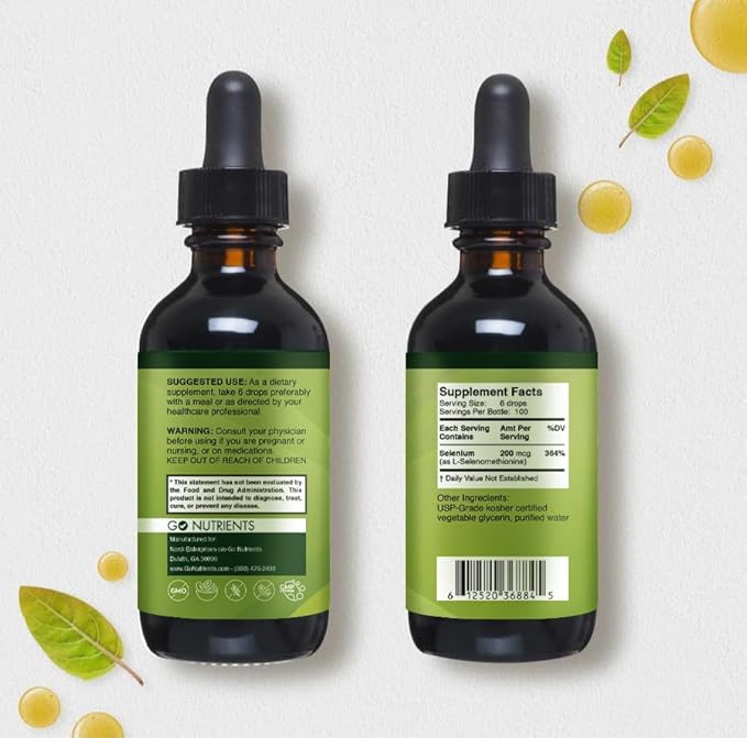Go Nutrients Thyroid Support Bundle - Iodine Edge, Selenium, Thyroid Support – Promotes Thyroid Health, Energy and Vitality Boost, Cognitive Function & Immune Defense, Liquid Drops for Men & Women