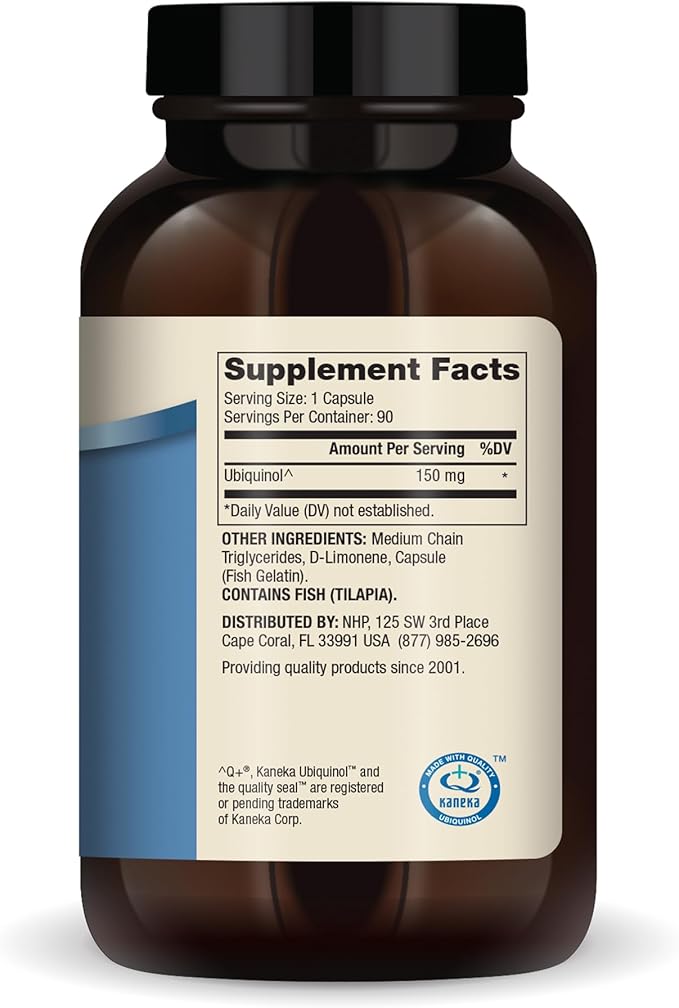 Dr. Mercola Ubiquinol - 150 mg Ubiquinol - Supports Energy Production - Antioxidant Supplement - Non-GMO, Gluten-Free & Soy-Free - 90 Capsules (90 Servings)