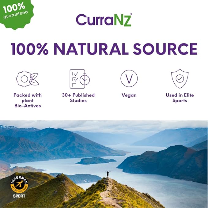 New Zealand Blackcurrant Extract Sports Nutrition Capsules | Muscle Recovery | Endurance Performance | Pre or Post Workout Supplement | Vegan & Caffeine Free (30 Capsules)