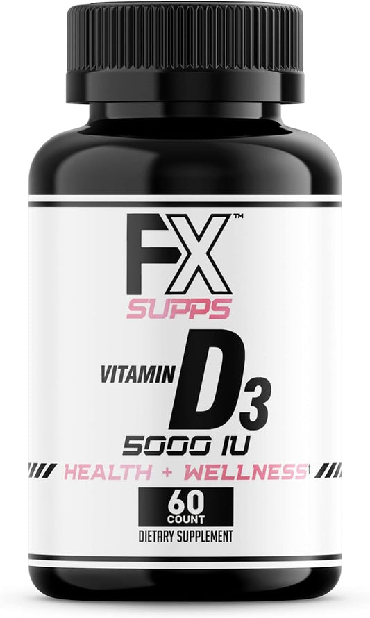 Vitamin D3 5000 IU (1 Pack, 60 Easy to Swallow Softgels) | Health and Wellness Dietary Supplement for Men & Women | Cholecalciferol, Best for Bone, Heart Health, Immune System, Lung Function
