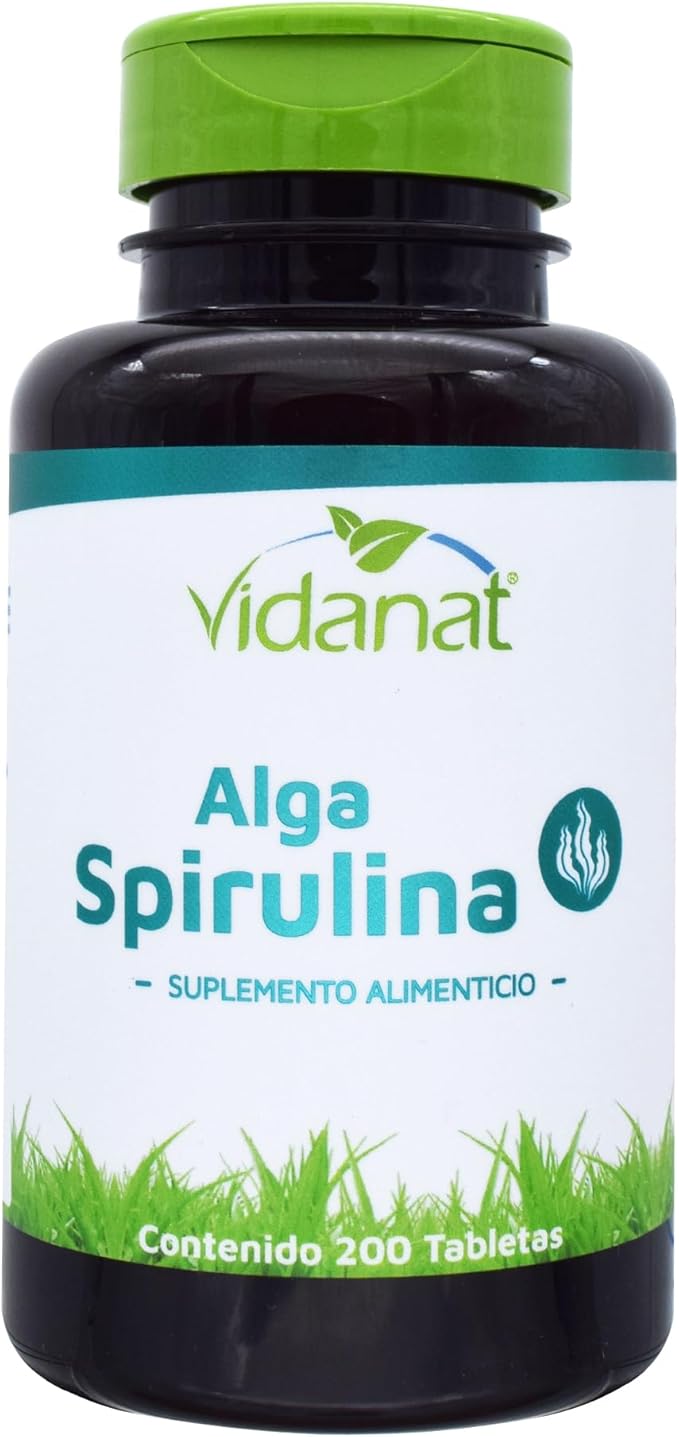 Vidanat Spirulina Algae 200 Tablets – 400mg per Tablet – Natural Superfood for Energy, Immune Support & Detox – 200 Tablets (Pack of 1)