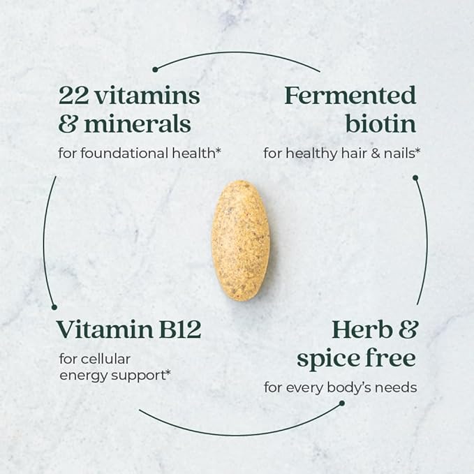 New Chapter One Daily Multivitamin for Immune, Energy & Stress Support, 20+ Nutrients Fermented with Probiotics & Whole Foods, Made with Organic Vegetables - 72 ct