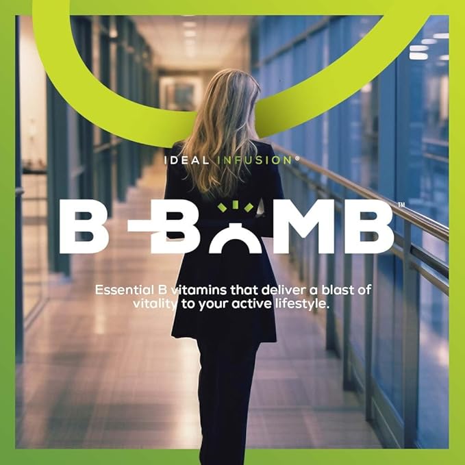 Ideal Infusion B-Bomb Vitamin B12 + B Complex Liquid Spray: Methylcobalamin with Adenosylcobalamin: Energy & Mood Support, Sugar-Free, Vegan, Organic Spearmint Flavor