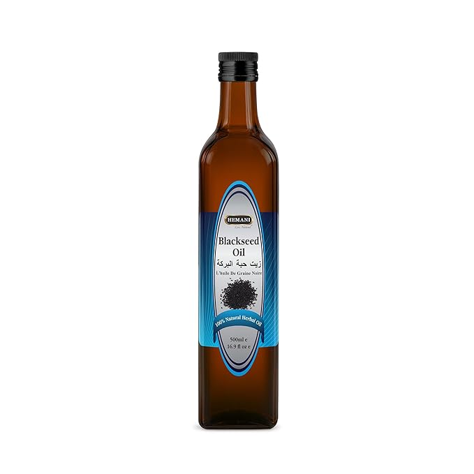 Hemani Black Seed Oil Cold Pressed 16.91 Oz I 500ML I 100% Natural I Solvent Free I AKA Nigella Sativa I Kalonji I Black cumin seed Oil