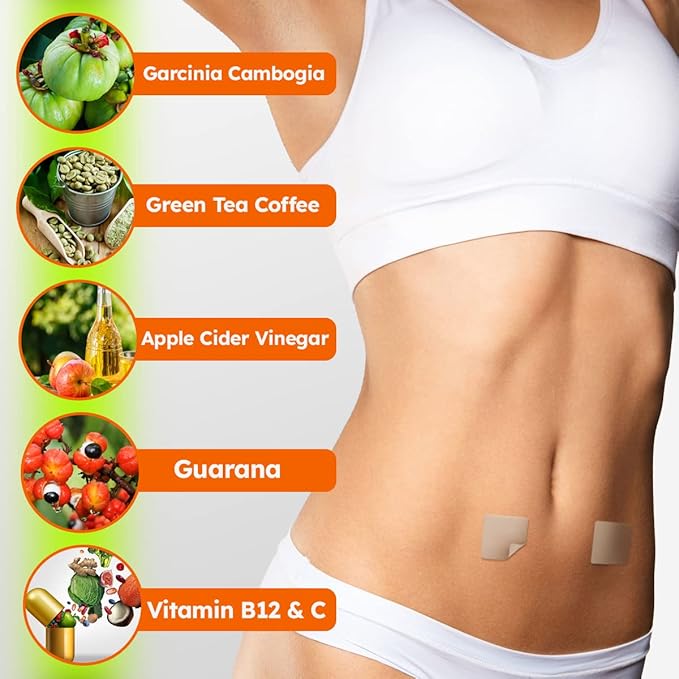 Garcinia Cambogia Herbal Belly Patch - Natural Patch (64 Count)