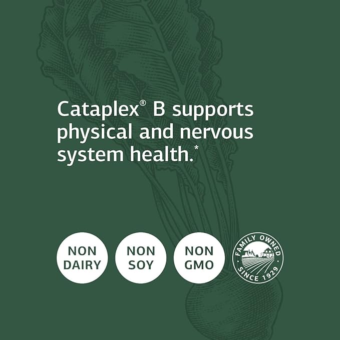 Standard Process Inc. Cataplex B - Whole Food Formula with Niacin, Vitamin B6, Thiamine, and Inositol for Heart Health, Metabolism, and Cholesterol Maintenance - 180 Tablets
