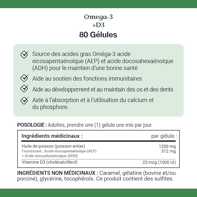 Nature's Bounty Omega-3 + D3 Fish Oil 1200mg / Vitamin D3 1000IU 90 softgels