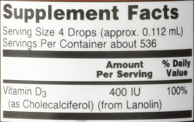 Now Foods Vitamin D3 Liquid 4 fl ounce (Pack of 2)