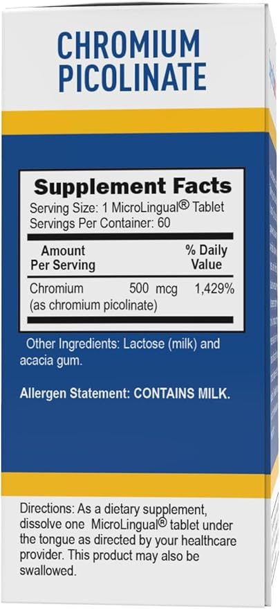 Superior Source Chromium Picolinate - Supplement Formula Supports Healthy Sugar Metabolism - 500 mcg, 50 Instant Dissolve Tablets