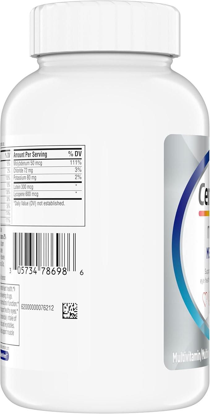 Centrum Minis Silver Multivitamin for Men 50 Plus, Multivitamin/Multimineral Supplement, Vitamin D3, B-Vitamins and Zinc, Non-GMO Ingredients, Supports Memory and Cognition in Older Adults - 280 Ct