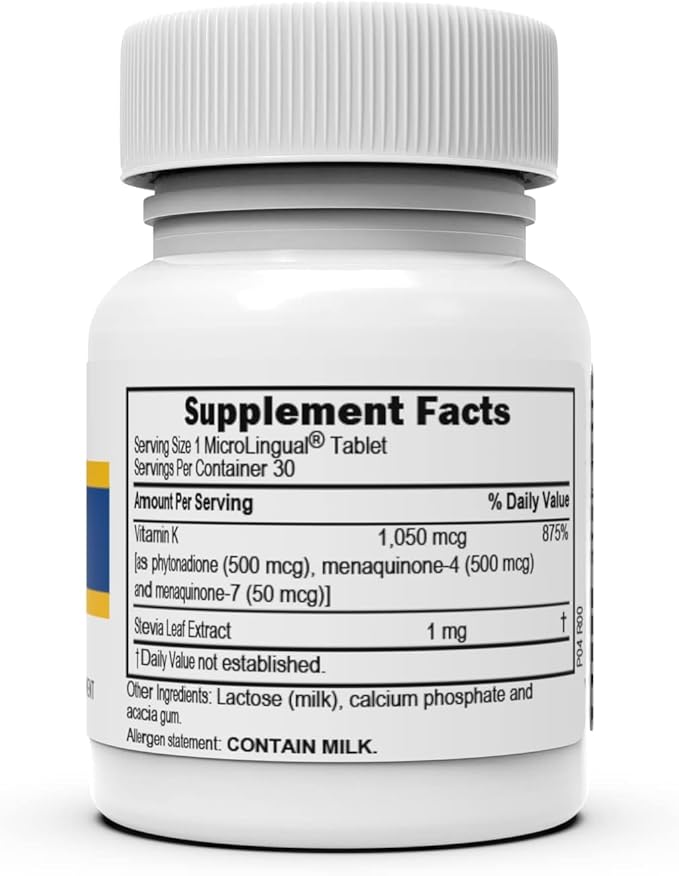Superior Source Triple K, 3-in-1 Formula, MK-4 500 mcg, MK-7 50 mcg, K1 500 mcg, Quick Dissolve Sublingual Tablets, 30 Count, Healthy Bones and Arteries, Immune & Cardiovascular Support, Non-GMO