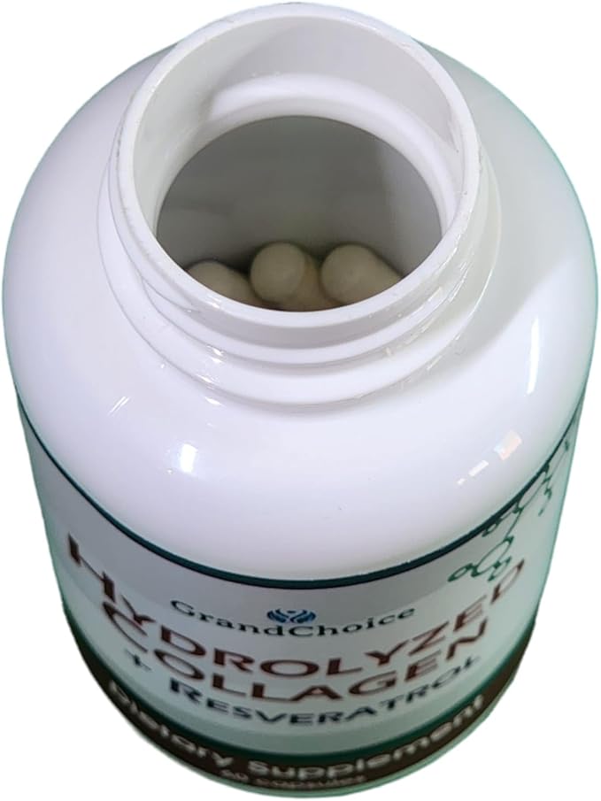 Hydrolyzed Collagen + Resveratrol, 500mg, 60 Capsules