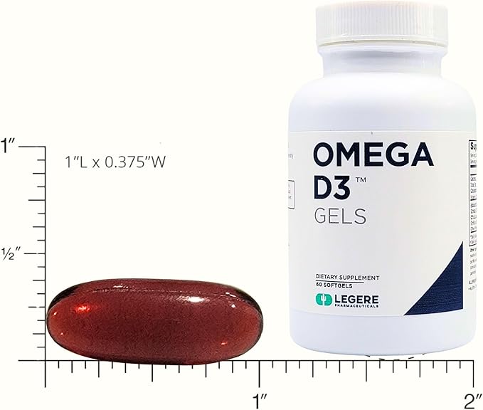 Legere Pharmaceuticals Proform Omega-3 Fish Oil, D3 Gels with Astaxanthin with Calamarine.
