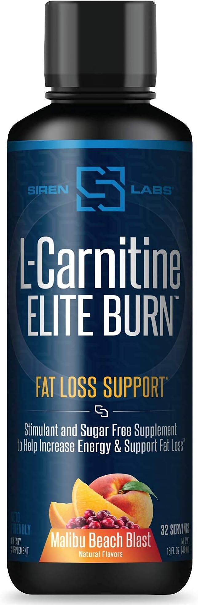 Censor NDS Nutrition Fat Loss-Body Toner with CLA (90 Softgels) & Siren Labs L-Carnitine Elite Burn Fat Loss Support Malibu Beach Blast 3000 mg (32 Servings)