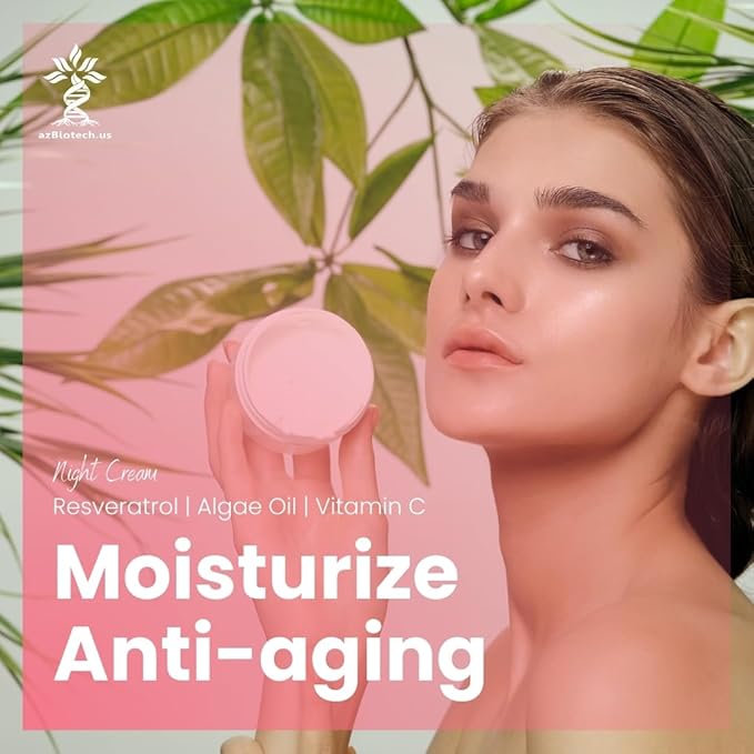 Resveratrol, Algae Oil and Vitamin C Cream 1.69 fl, Anti-aging and Moisturizer Night Cream
