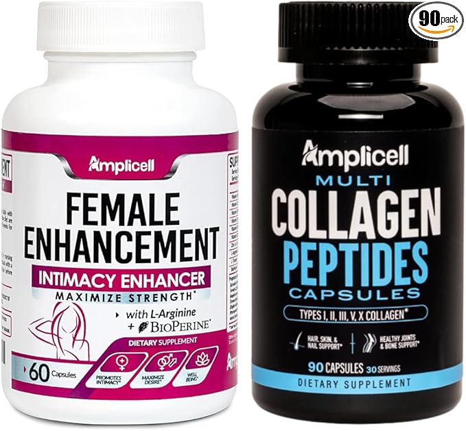 Female Enhancement - Libido Booster for Women 60caps+ Multi Collagen Pills for Women - Hydrolyzed Collagen Peptides for Hair, Skin & Nails - Collagen Protein Type I I III V X 90Capsules