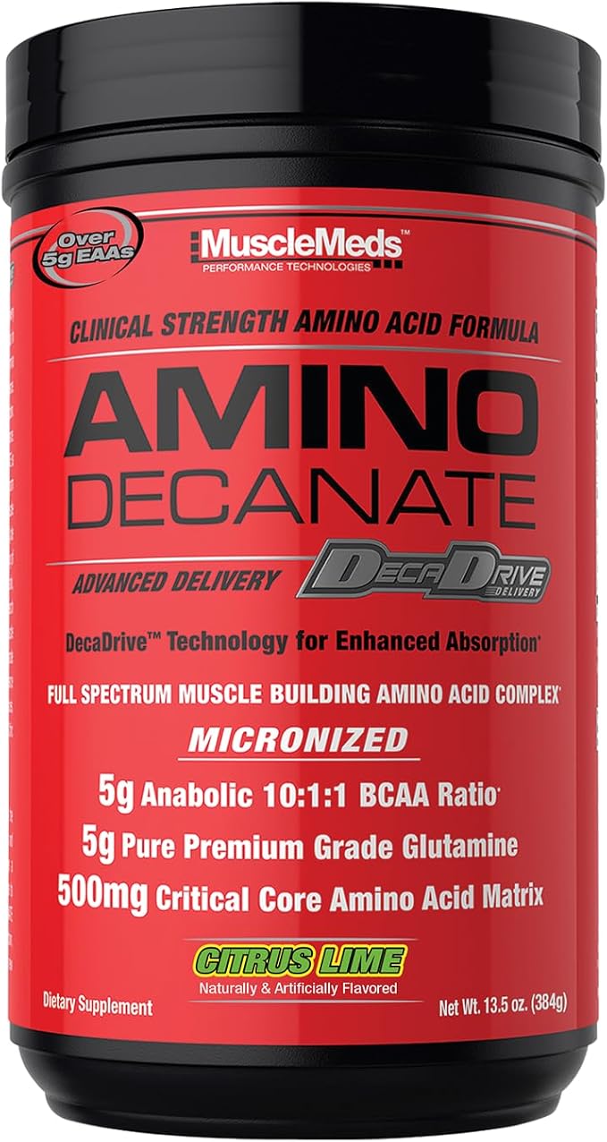 MuscleMeds Amino Decanate, Citrus Lime,13.5 oz (384g)