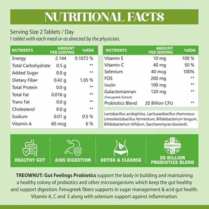 Gut Feeling Probiotic 60 Tablets