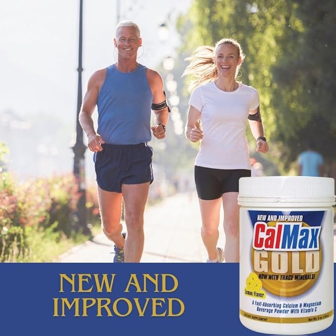 Dr. Newton’s Naturals CalMax Gold Powder Drink Mix - 2:1 Ratio of Calcium & Magnesium with Vitamin C + Essential Trace Minerals to Support Post Workout Recovery, Muscles, Sleep, Bones -5 oz can