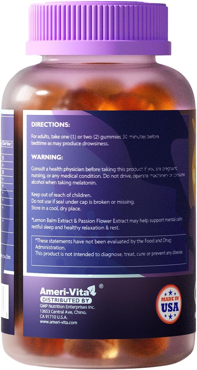 Sleep Gummies for Adults, with Melatonin 3mg, L theanine, Ashwagandha, Gluten Free, Sugar-Free, Strawberry Flavor 60 Count