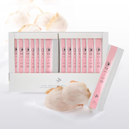 Extract Jelly Stick | Natural Swiftlet Nests Extract, Collagen, Vitamin C, Japanese Skincare, Anti-aging, Maintains Skin's Elasticity, Boosts Immune System, GI Health, Rose Flavor, 30 PCS