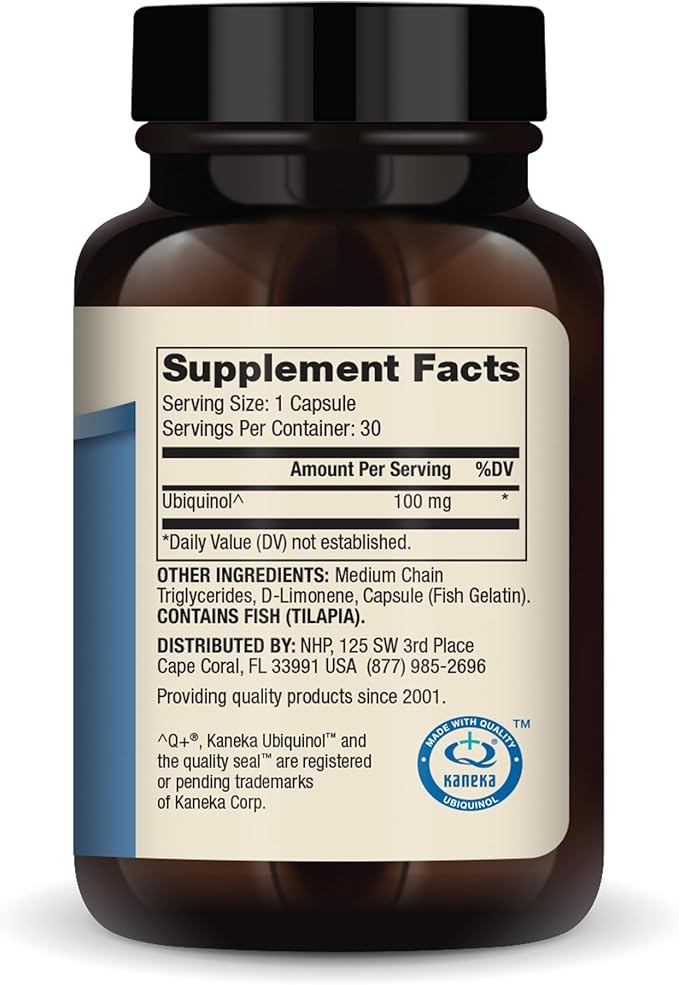 Dr. Mercola Ubiquinol - 100 mg Ubiquinol - Supports Energy Production - Antioxidant Supplement - Non-GMO, Gluten-Free & Soy-Free - 30 Capsules (30 Servings)