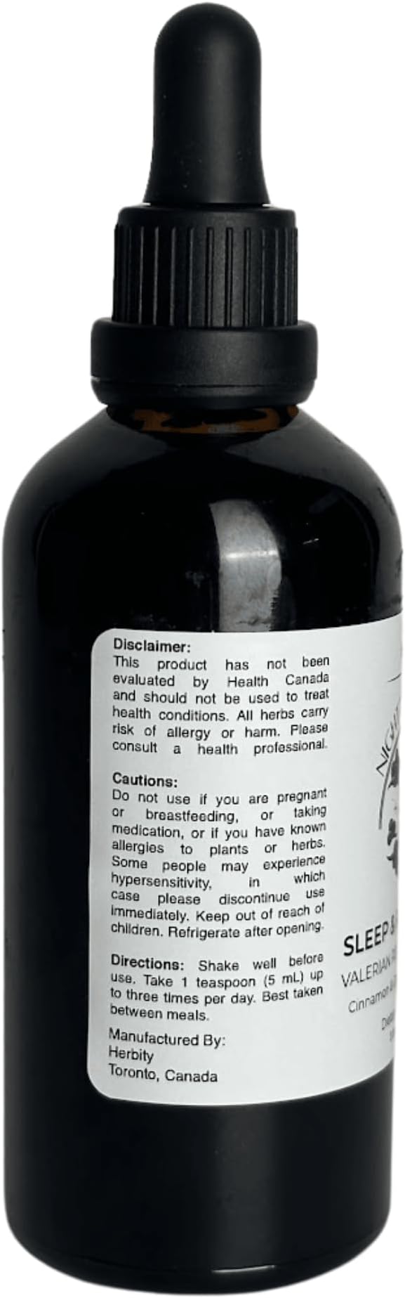 Nighttime Calm – Valerian & Chamomile Sleep Drops with Cinnamon & Ginger – Alcohol-Free Herbal Tincture for Relaxation & Wind-Down – (1.7 fl oz)