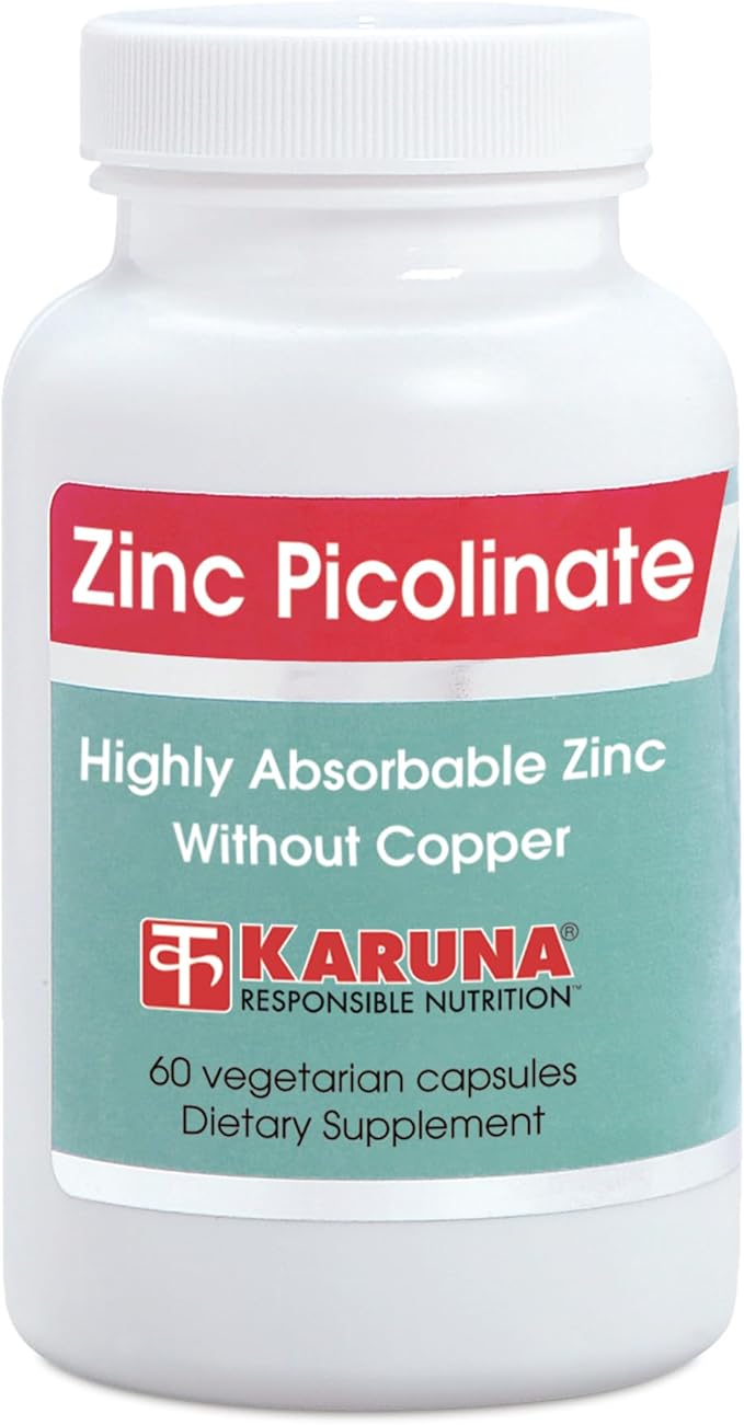 Zinc Picolinate 25mg 60 Vegetarian Capsules | Highly absorbable Form of zinc, Essential for maintaining Various Health Functions | Immune System Support | Tissue Repair | Clear Skin