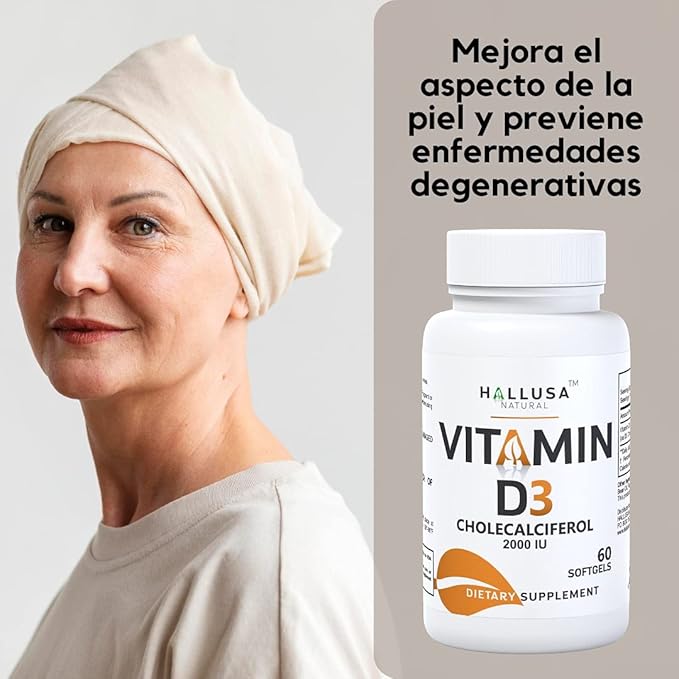 Vitamin D3 2000 IU, Immune Support Supplement, 60 SOFTGELS