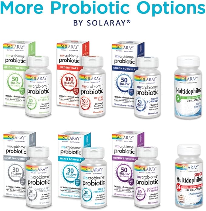 SOLARAY Super Multidophilus 24 Strain Probiotic | 30 Billion CFU | Healthy Gut Support | 30 Serv | 60 Enteric VegCaps
