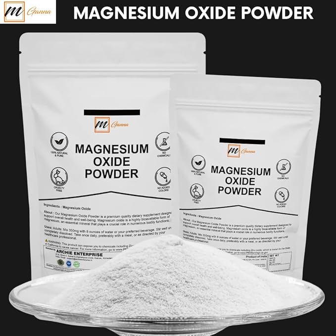 Pure Magnesium Oxide Powder for Health and Beauty 0.5 lbs / 227 GMS