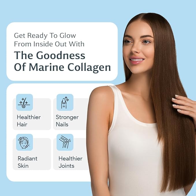 Life’s Fortune Pure Unflavored Marine Collagen Peptide Type 1 Supplement for Hair, Skin, Nails & Joints, 30 Servings Powder
