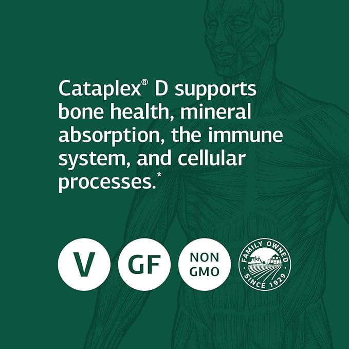 Standard Process Inc. Cataplex D - Whole Food Immune Support, Digestive Health, Bone Strength and Bone Health with Cholecalciferol, Calcium Lactate, and Ascorbic Acid - Vegetarian - 360 Tablets