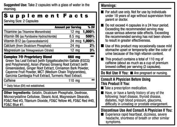 ILIOS Dexatrim Max Complex-7 | Lose Weight & Burn Fat w/Seven Healthy Ingredients Designed to Boost Energy & Reduce Hunger, Packed, 60 Capsules, 1 Pack