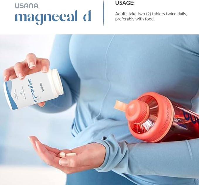 USANA - MagneCal D - Balanced Magnesium & Calcium with Vitamin D to Support Bone Health, Strength & Function for Optimal Wellness - 112 Tablets