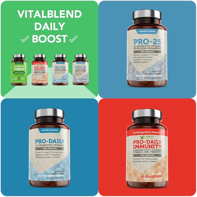 Vitamin Bounty Prebiotic Capsules - PreforPro® Prebiotics Supplement for Women & Men Digestive Health & Advanced Gut Health – No Fiber, No Bloating – Boosts Probiotic Effectiveness – 60 Vegan Cap