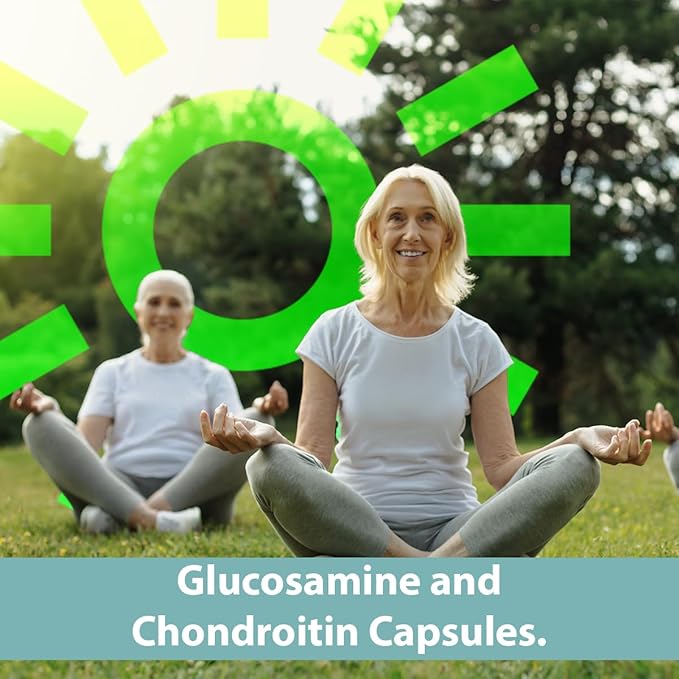 Gericare Glucosamine HCl 500 mg, Chondroitin Sulfate 400 mg with Sodium 35 mg Supplement Capsules - Supports Joint Mobility, Promotes Cartilage Health and Flexibility, 60 Count (Pack of 1)