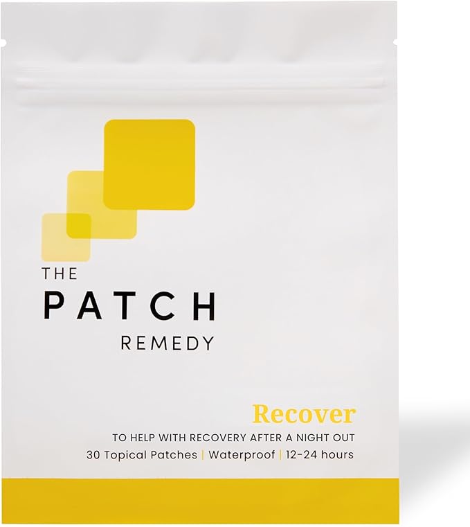 Recover Patch - 30 Topical Patches for a Night Out with Glutathione & Milk Thistle Extract for Pre & Post Party Recovery Relief Transdermal Skin Support