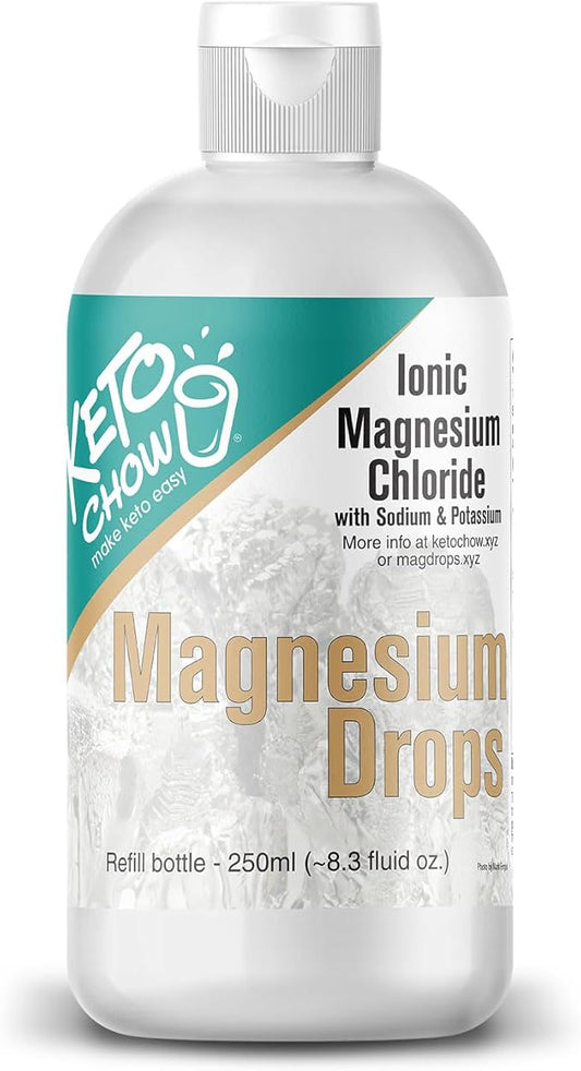 SALTT Relax Magnesium Drops - Ionic Magnesium Chloride w/Sodium, Potassium, Electrolytes - Trace Minerals Drops - Gluten Free, Sugar Free, Keto Friendly - from Utah's Great Salt Lake - 8.3 Fl Oz