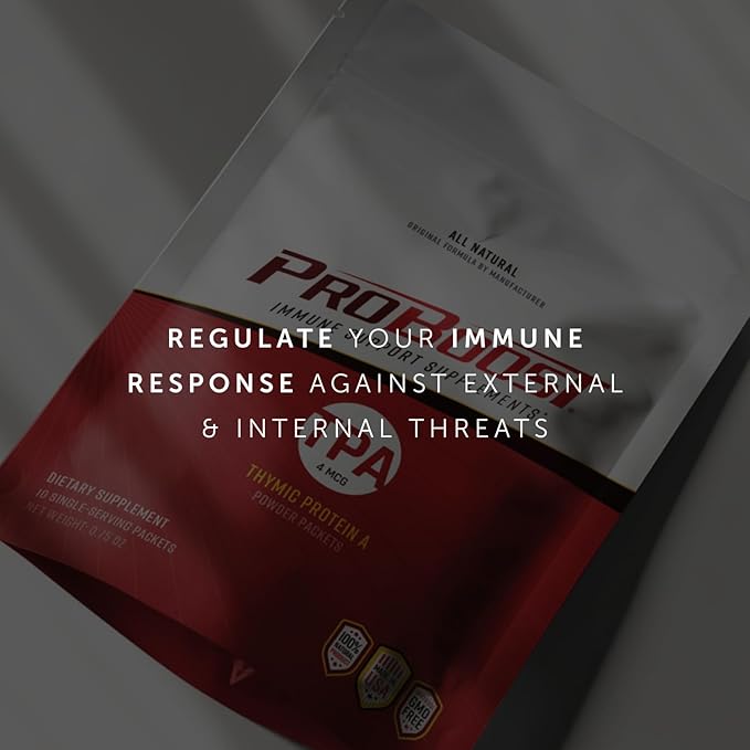 Thymic Protein A Powder Packets (4 McG TPA) – Immune System Support Supplement - All Natural, Non-GMO Formula - 10 Packets
